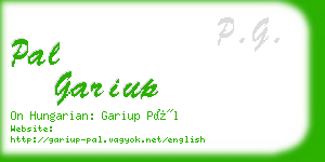 pal gariup business card